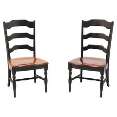 Late 20th Century Cottage Farmhouse Dining Side Chairs - Pair B