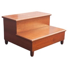 Late 20th Century Councill Furniture Caoba maciza Peldaños de cama Escalón de biblioteca