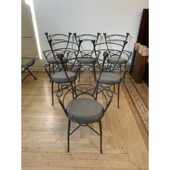 Late 20th Century Custom Maison Jensen Style Rams Head Armchairs, Set of Six