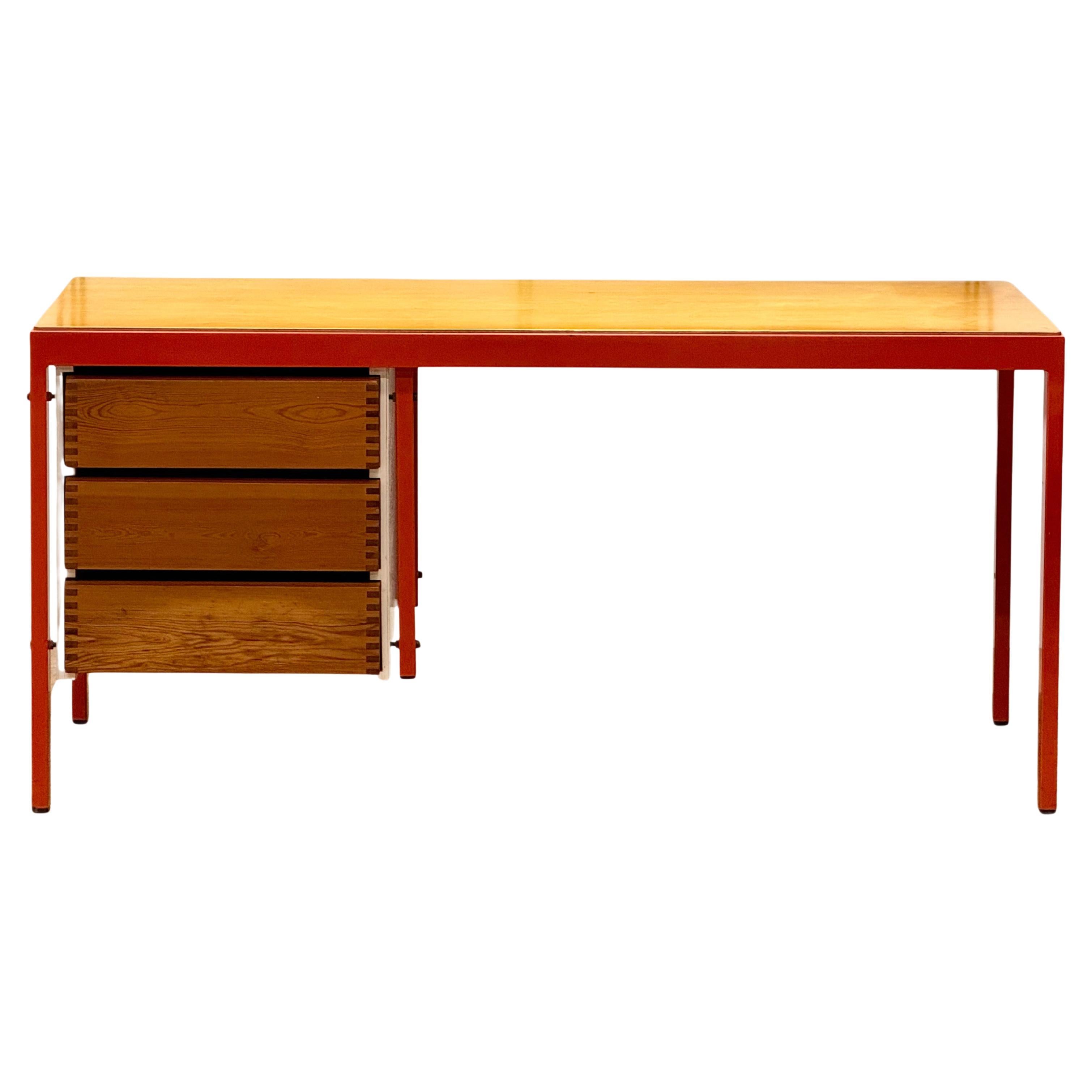 Late 20th Century Danish Industrial Style Painted Metal Desk
