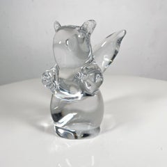 Fin du 20ème siècle Daum France Art Crystal Sculpture Ecureuil Figurine