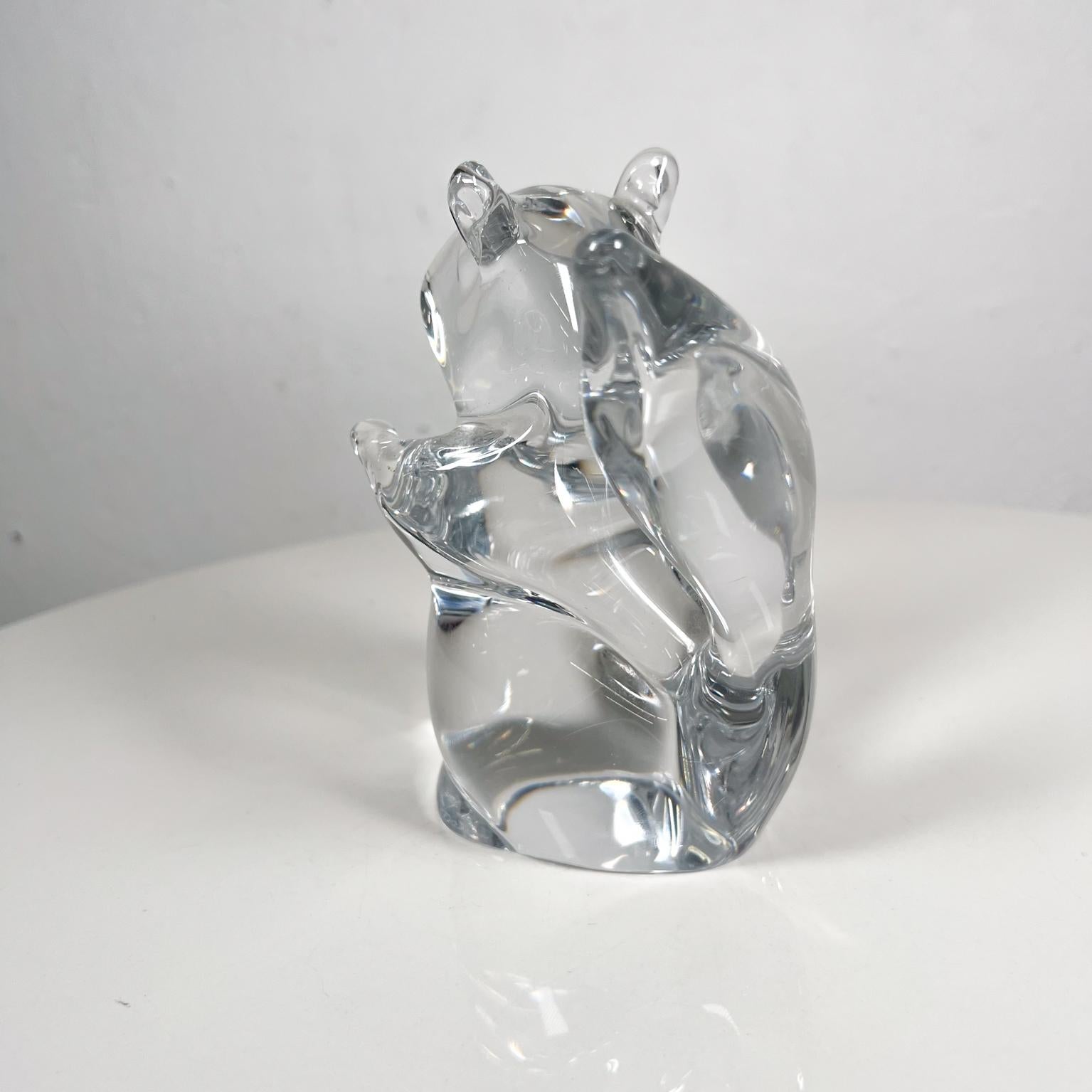 Mid-Century Modern Late 20th Century Daum France Art Crystal Sculpture Squirrel Figurine
