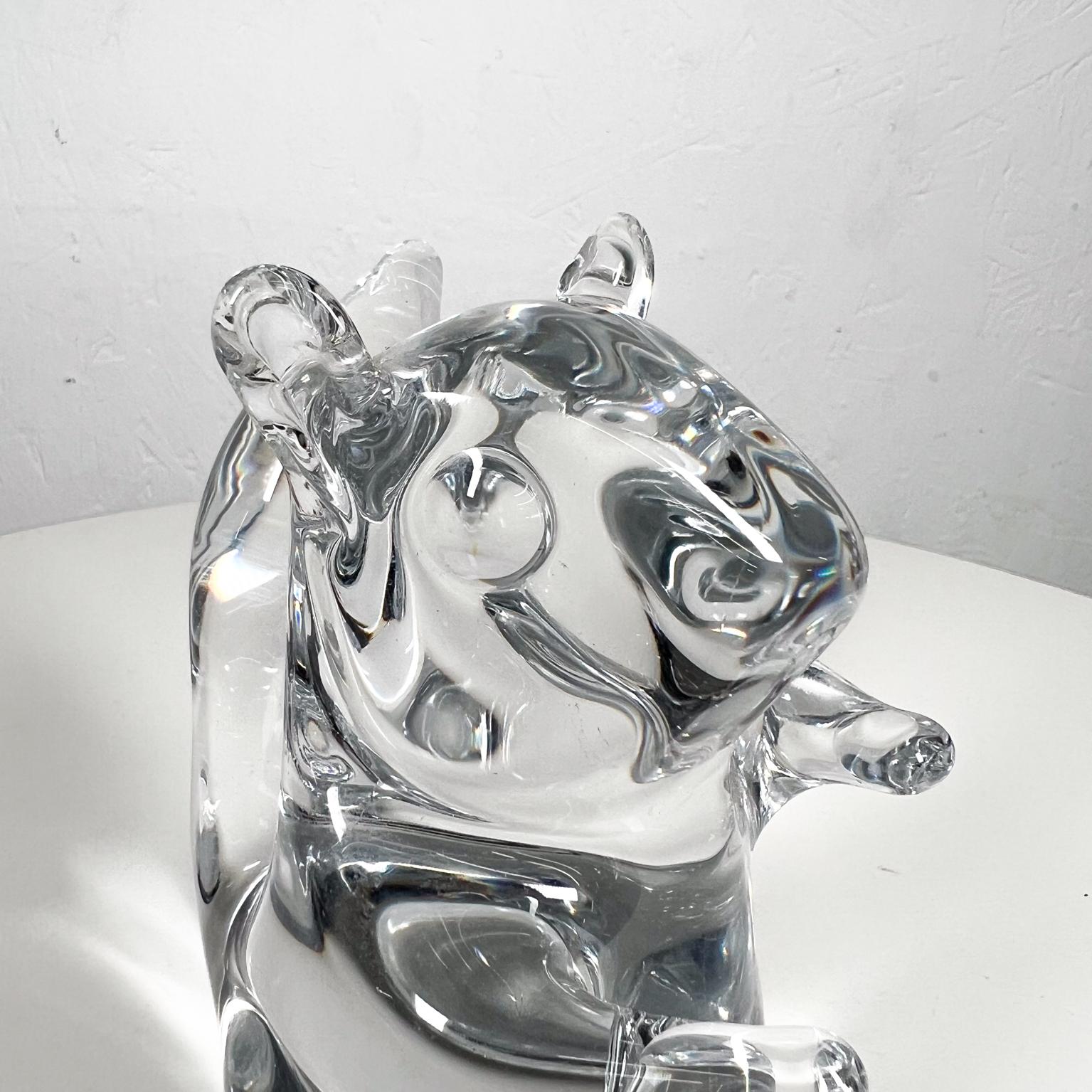 Late 20th Century Daum France Art Crystal Sculpture Squirrel Figurine 3