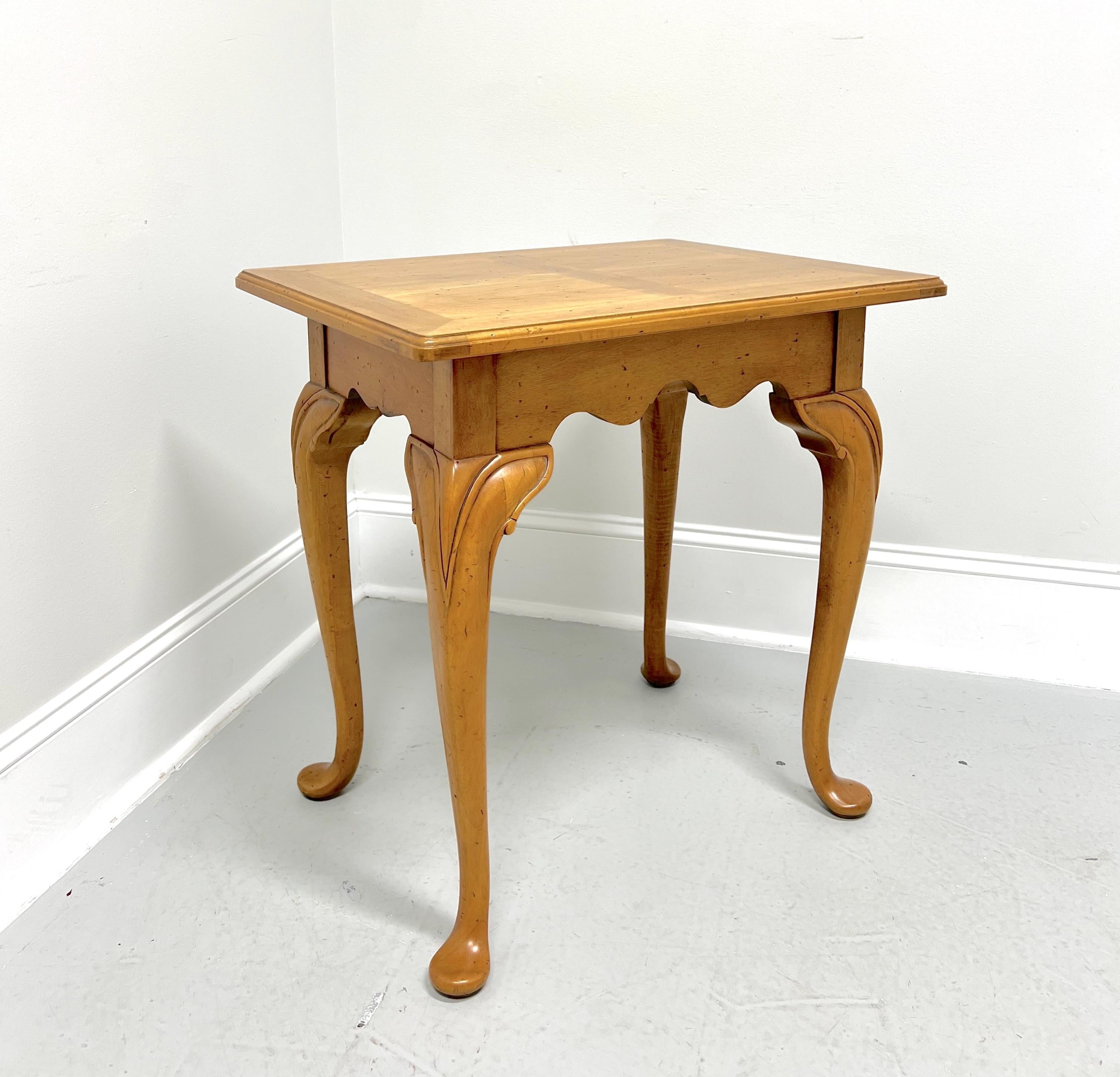 Late 20th Century Distressed Maple Farmhouse Cottage Style Accent Table For Sale 6