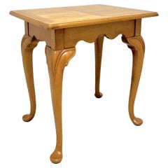 Used Late 20th Century Distressed Maple Farmhouse Cottage Style Accent Table