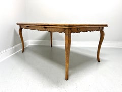 Late 20th Century Distressed Wood French Country Parquetry Drawtop Dining Table