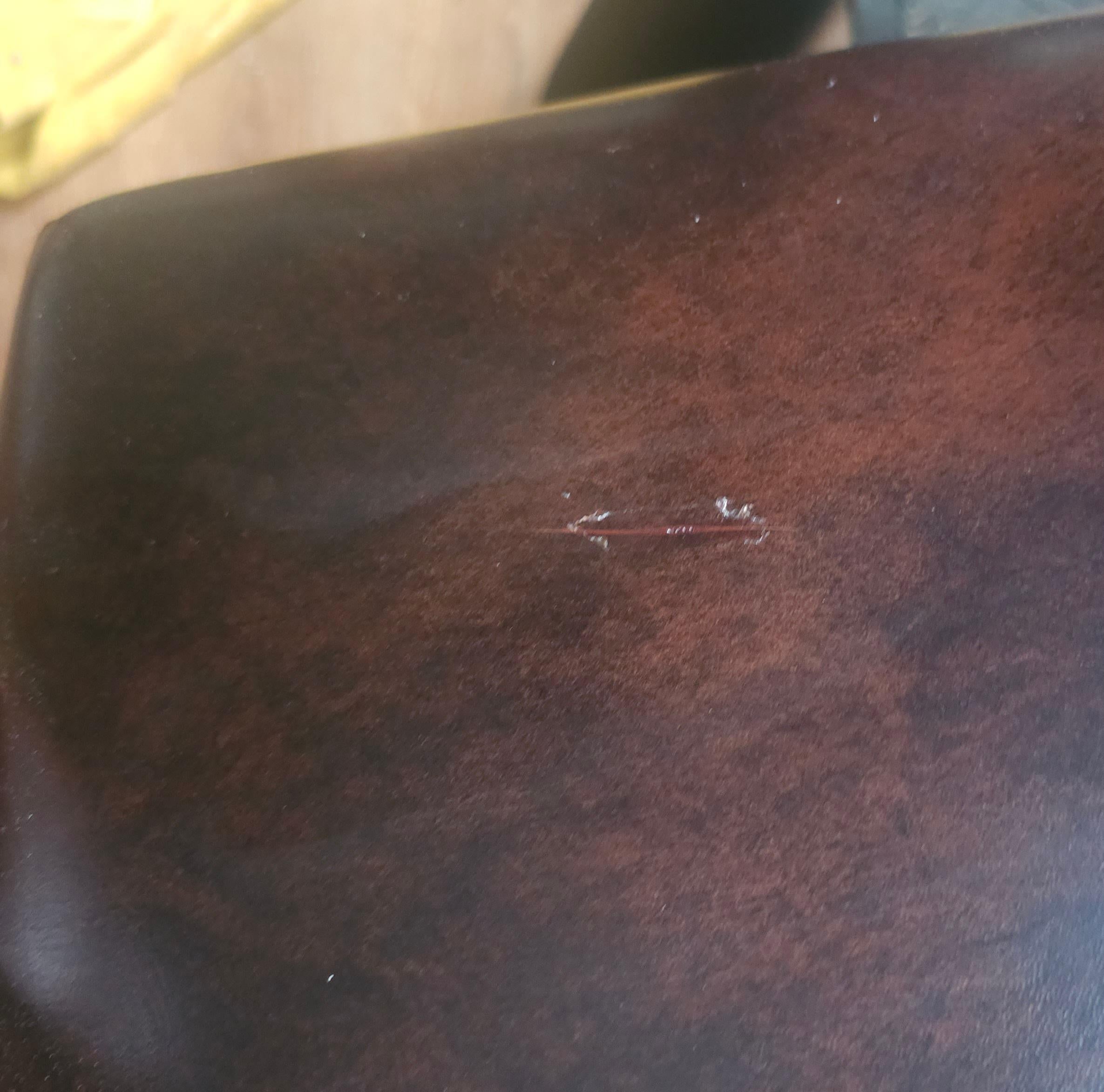 Late 20th Century Drexel Mahogany and Leather Office Chair with Nailhaed Trims For Sale 3