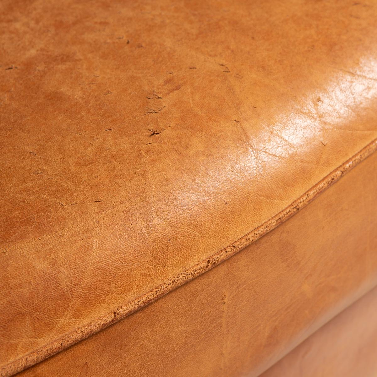 Late 20th Century Dutch Three-Seat Sheepskin Leather Sofa For Sale 9
