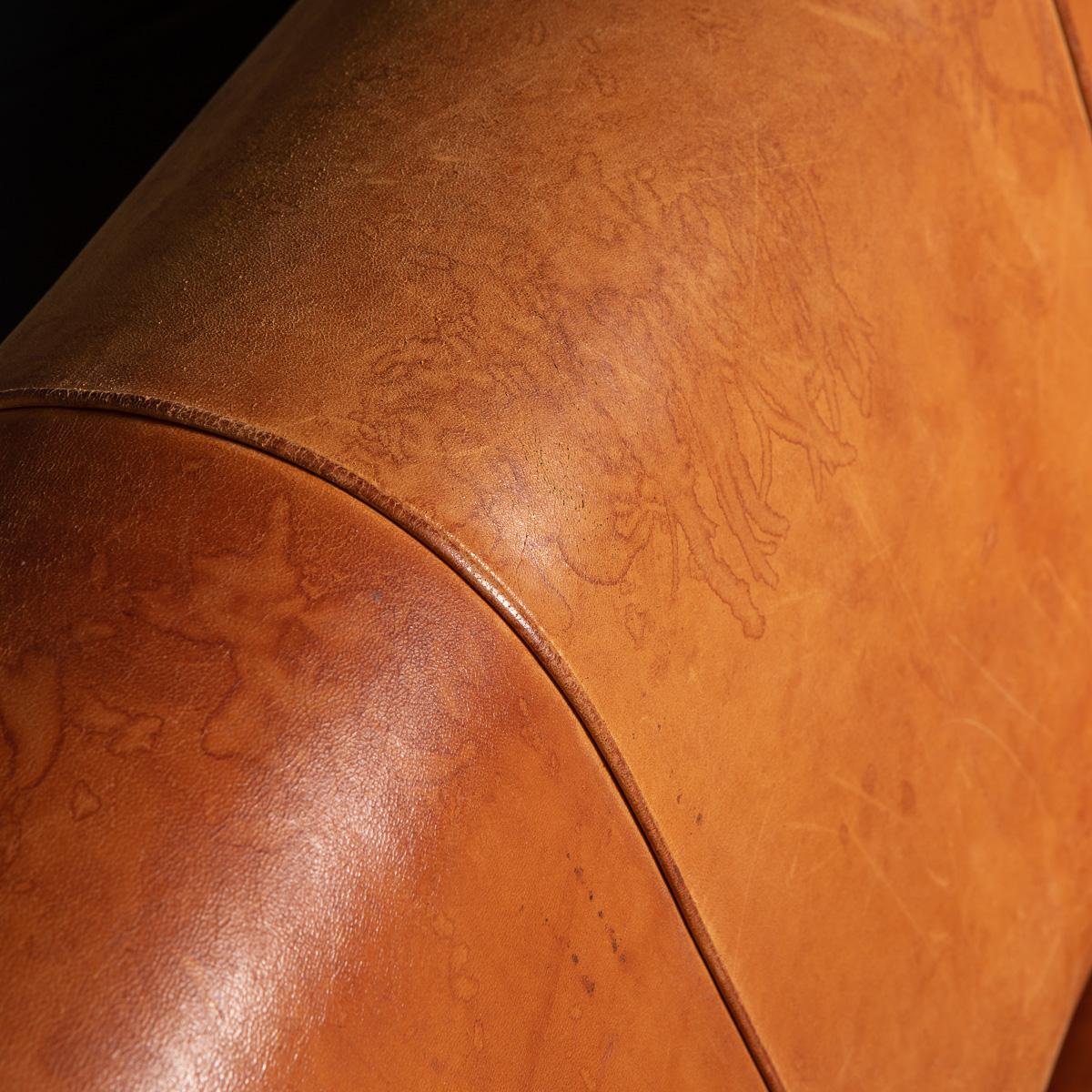 Late 20th Century Dutch Three-Seat Sheepskin Leather Sofa For Sale 12
