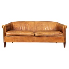 Late 20th Century Dutch Three Seater Sheepskin Leather Sofa