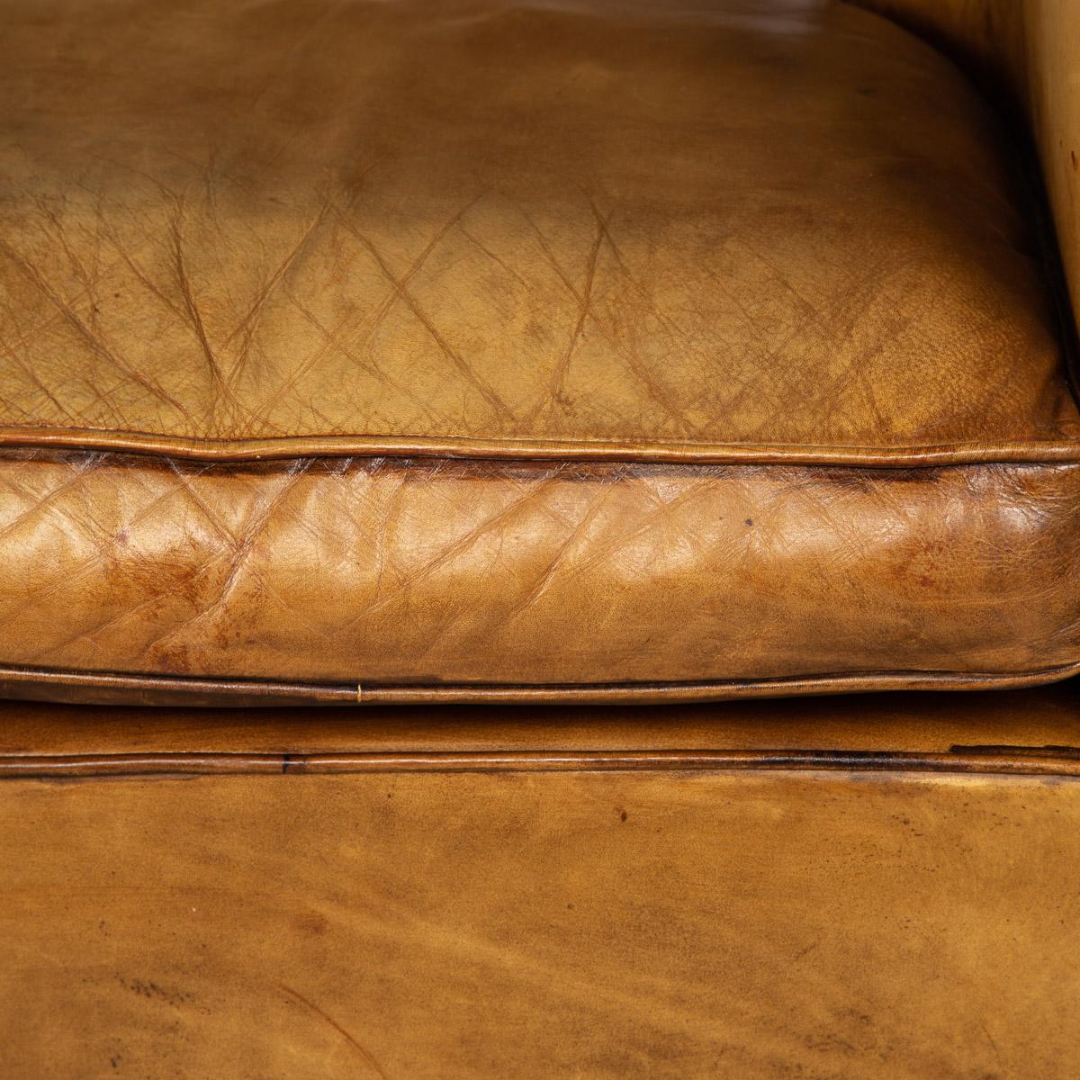Late 20th Century Dutch Two Seater Sheepskin Leather Sofa For Sale 6
