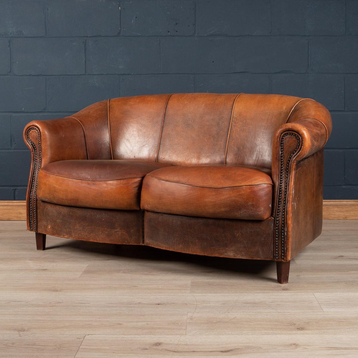 shearling leather couch