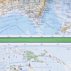 Mapa geográfico educativo de finales del siglo XX - Topografía y economía de Australia