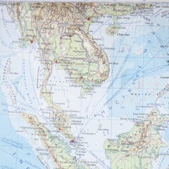 Mappa geografica educativa della fine del XX secolo - Topografia dell'Asia meridionale
