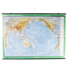 Educational Geographic Map des späten 20. Jahrhunderts – Welt Ozeanen