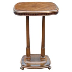 Late 20th-century Empire Style Fruitwood Pedestal Side Table.