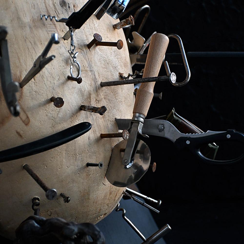 Hand-Carved Late 20th Century encased art installation entitled “Heart Ache” For Sale