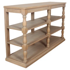 Late 20th Century English Oak Tiered Buffet