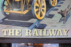 Late 20th Century English Pub Sign for "The Railway" by P.J. Oldreive
