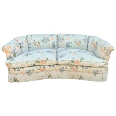 Late 20th Century Erwin-Lambeth Floral Curved Sofa