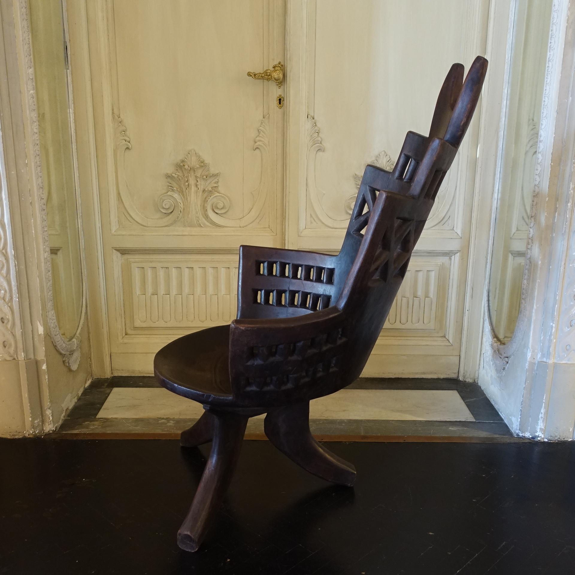 Late 20th Century Ethiopian Jimma Chair In Good Condition In Firenze, IT