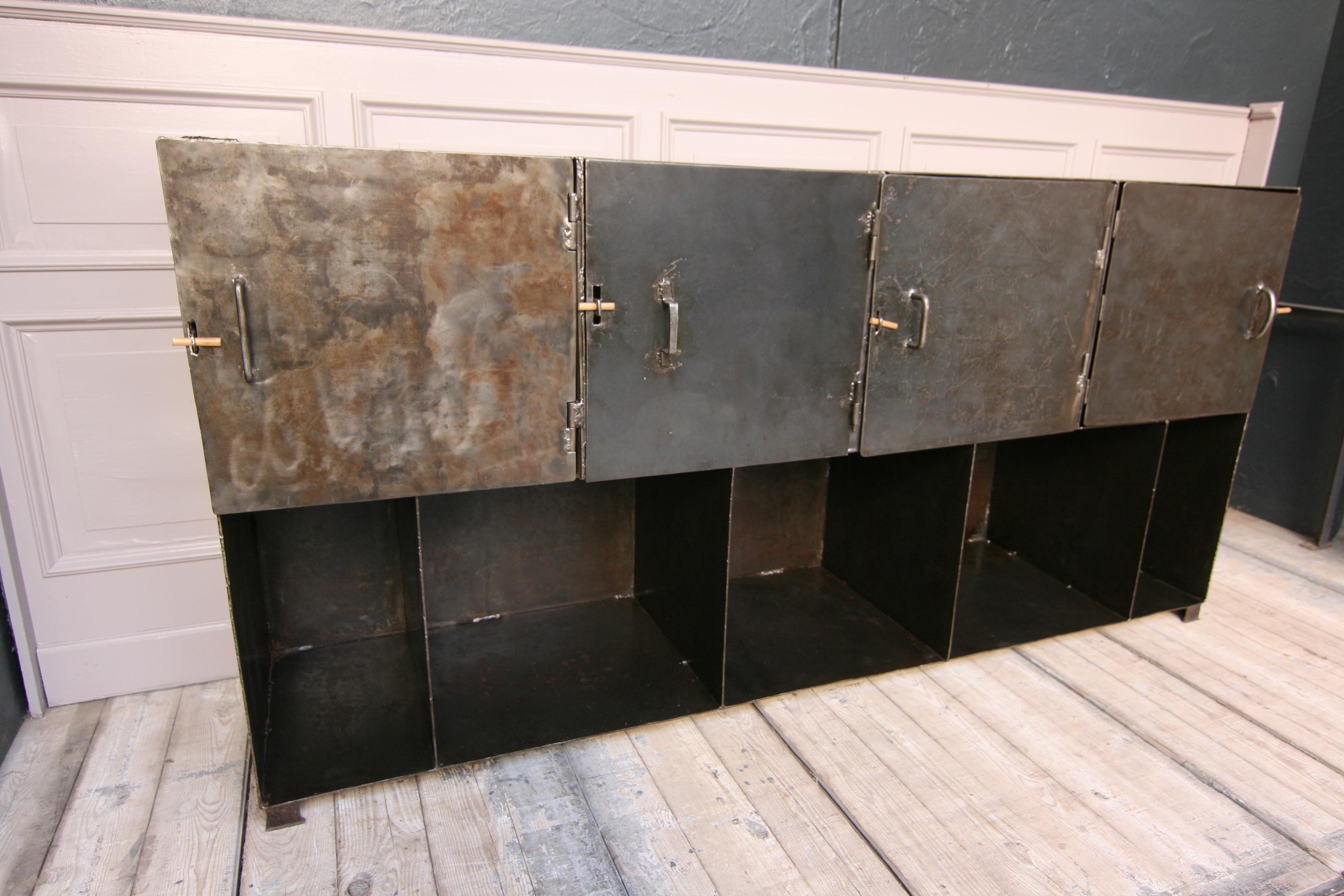 Late 20th Century European Industrial Metal Sideboard or Shelf 1