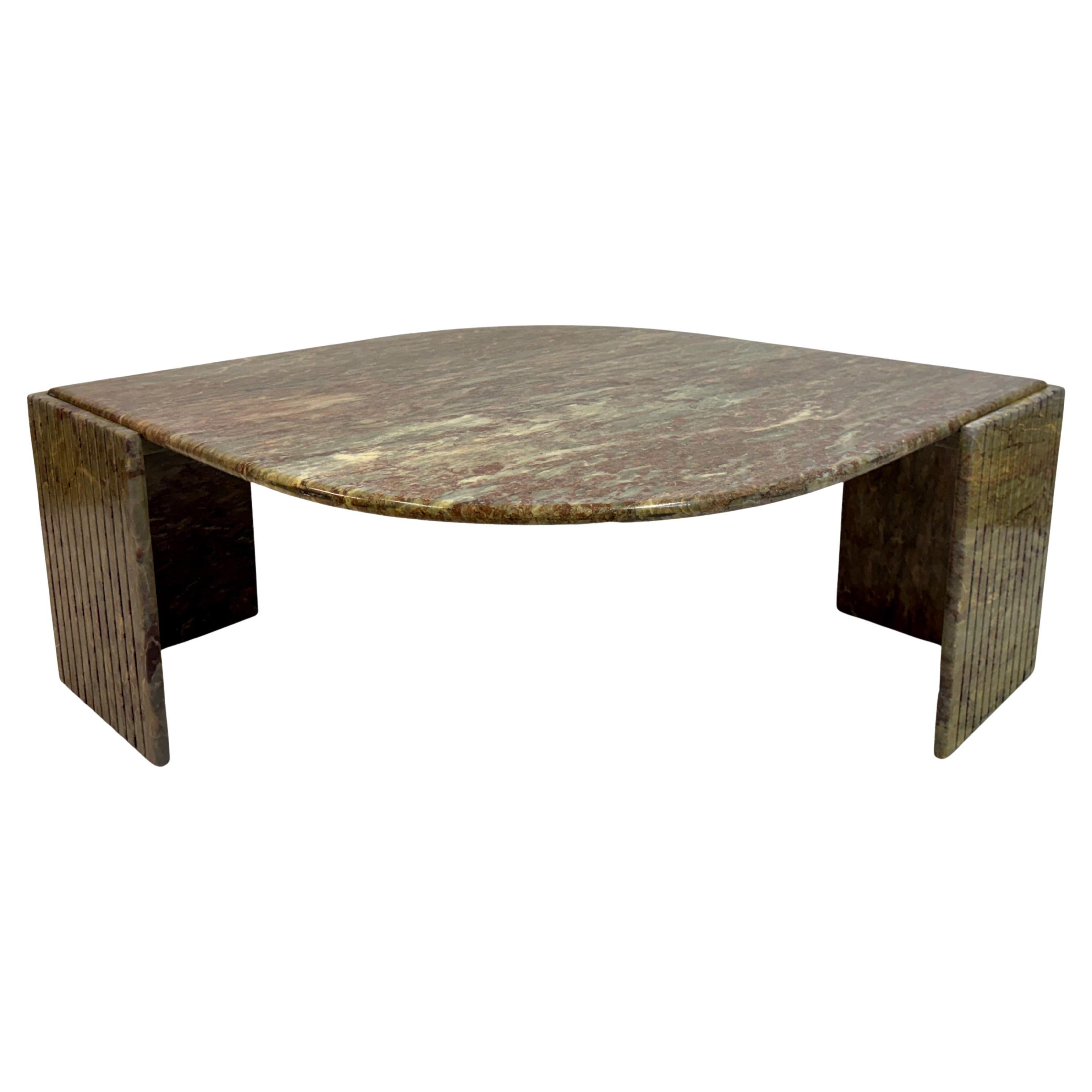 Late 20th Century Eye-shaped Marble Table For Sale