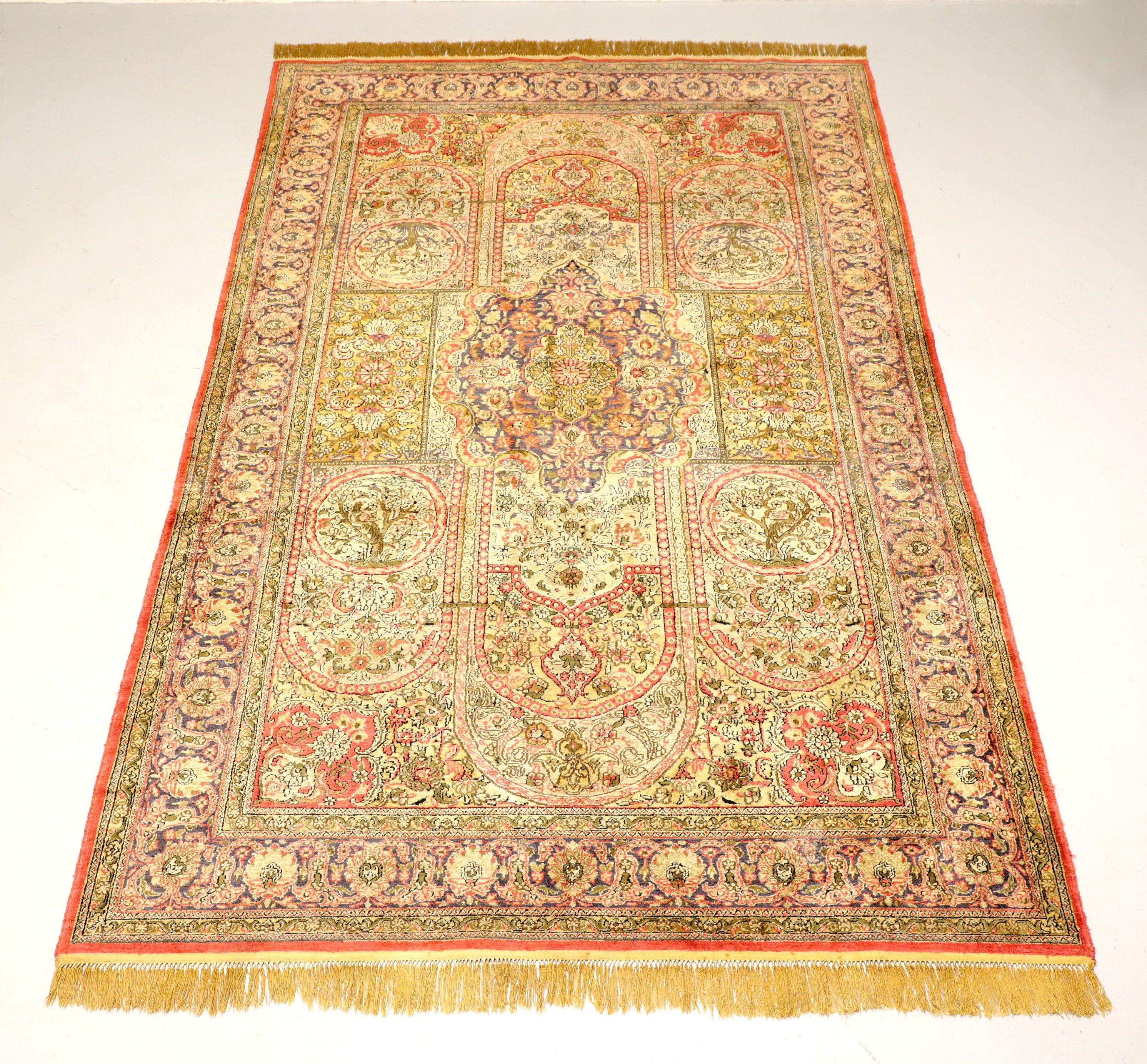 Late 20th Century Fine Hand Knotted Silk Oriental 5 x 9 Area Rug For Sale 4