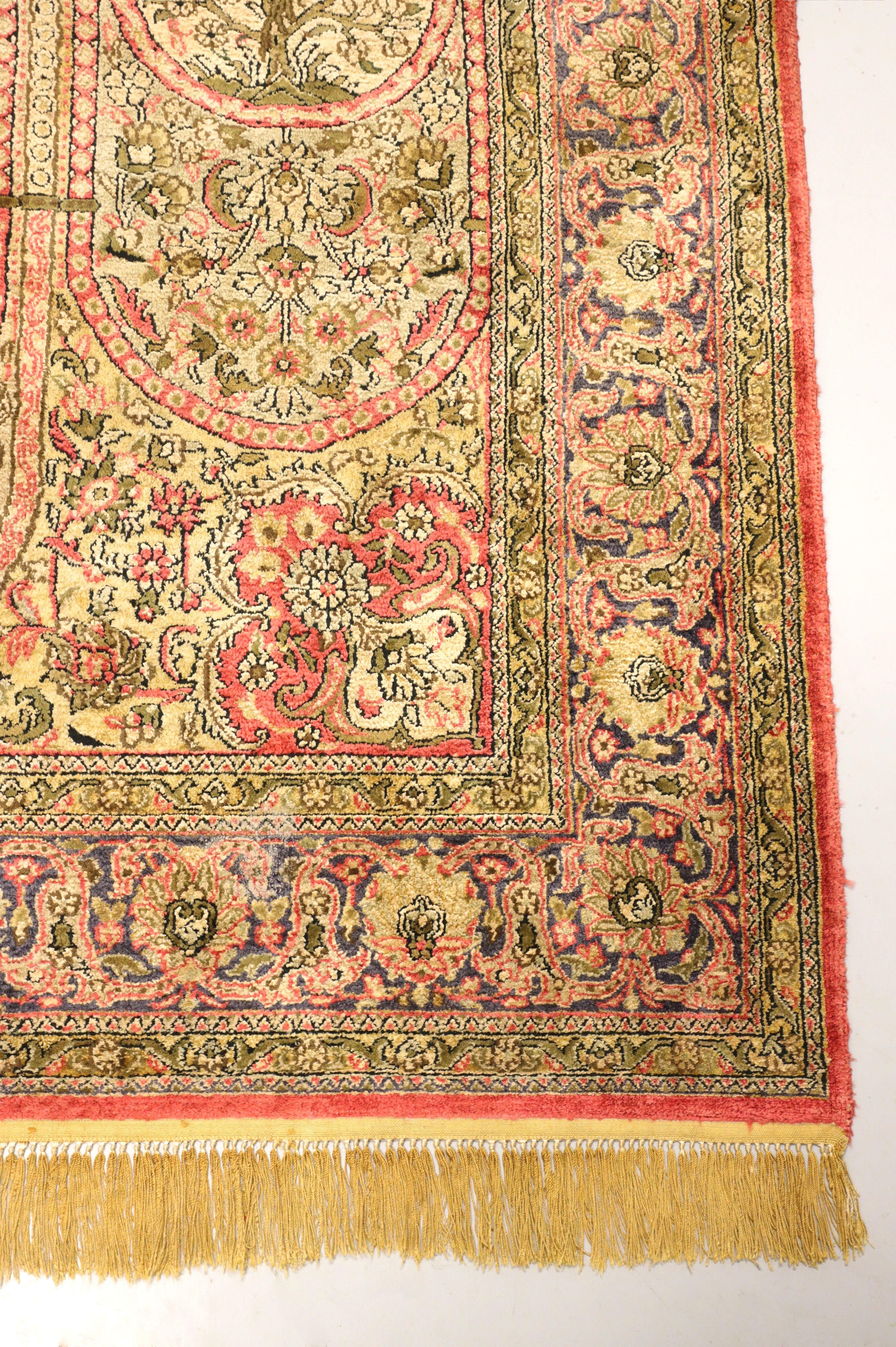 Late 20th Century Fine Hand Knotted Silk Oriental 5 x 9 Area Rug For Sale 1