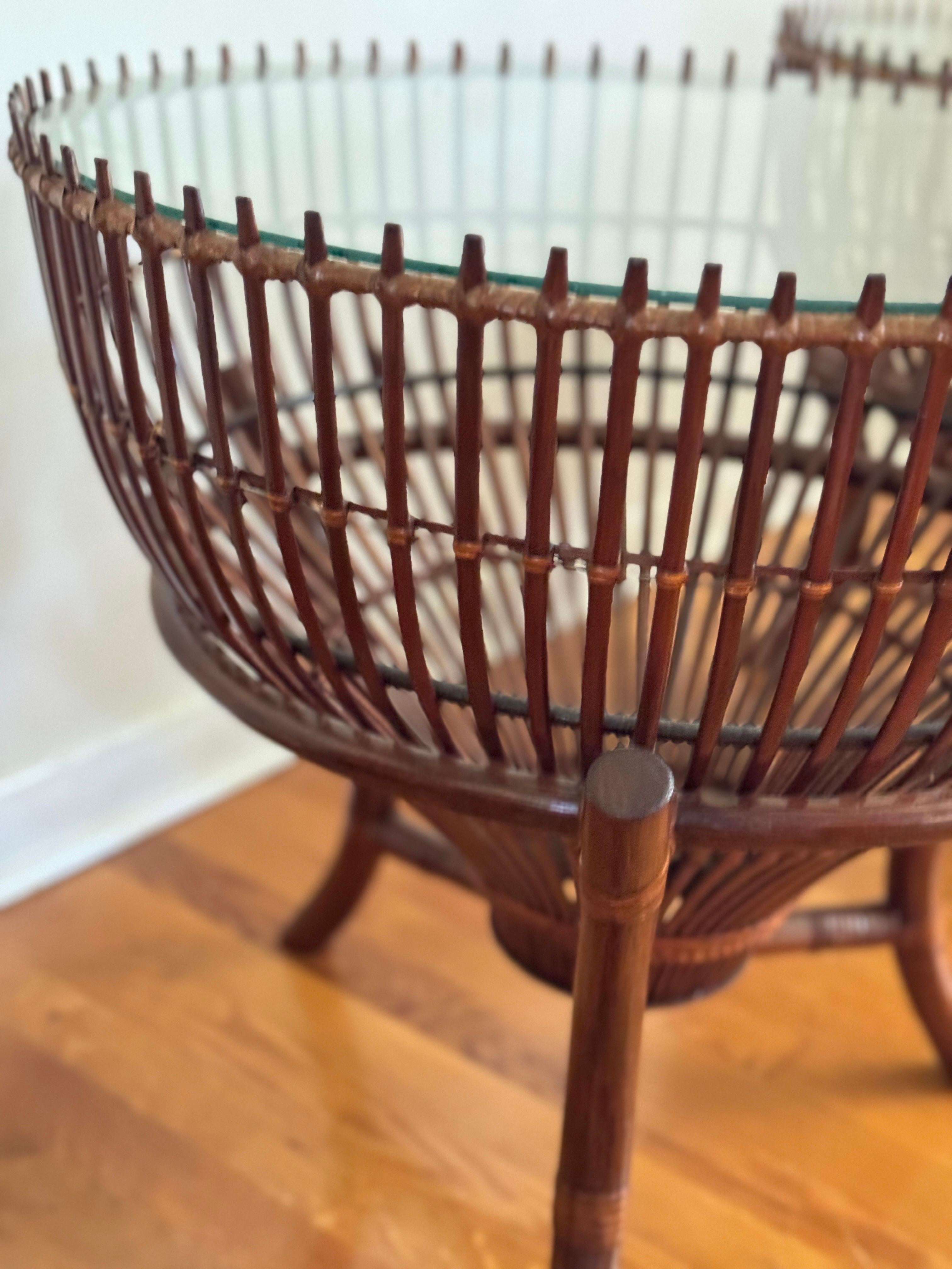 Tables à panier en forme de piège à poisson de la fin du 20e siècle dans le style de Franco Albini en vente 2