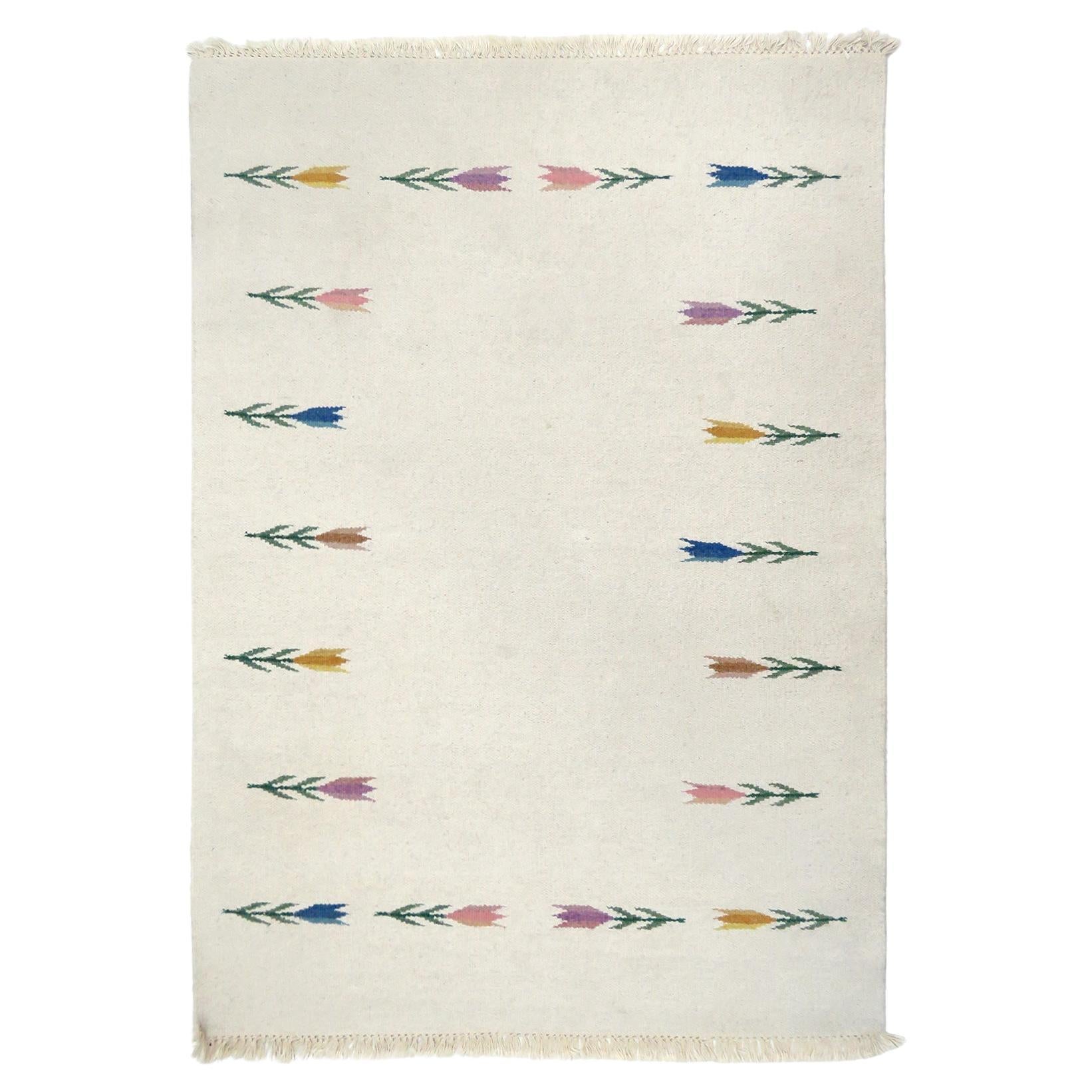 Late 20th Century Flat-Weave Rug For Sale