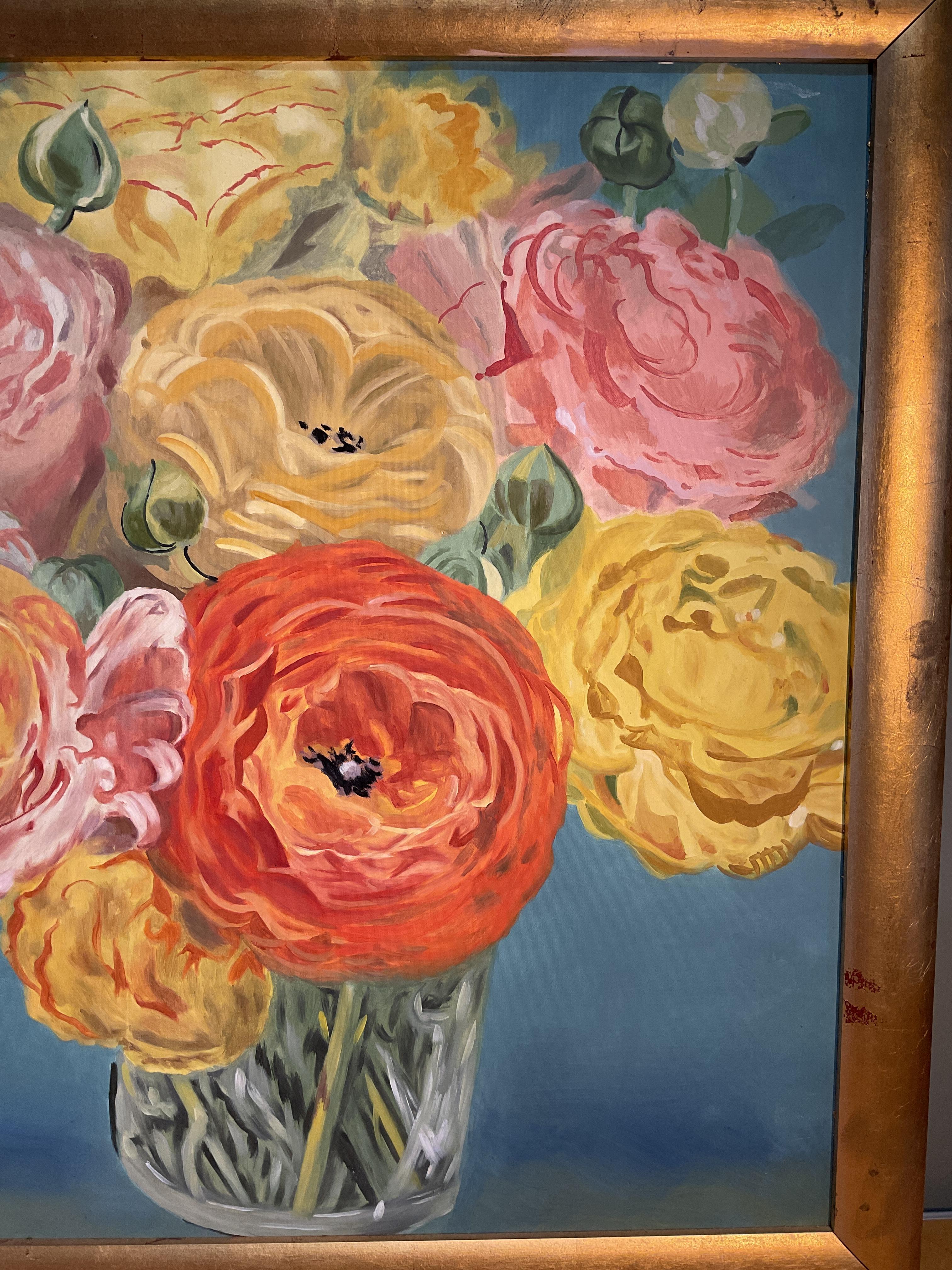 Late 20th Century Floral Painting In Good Condition For Sale In Augusta, GA