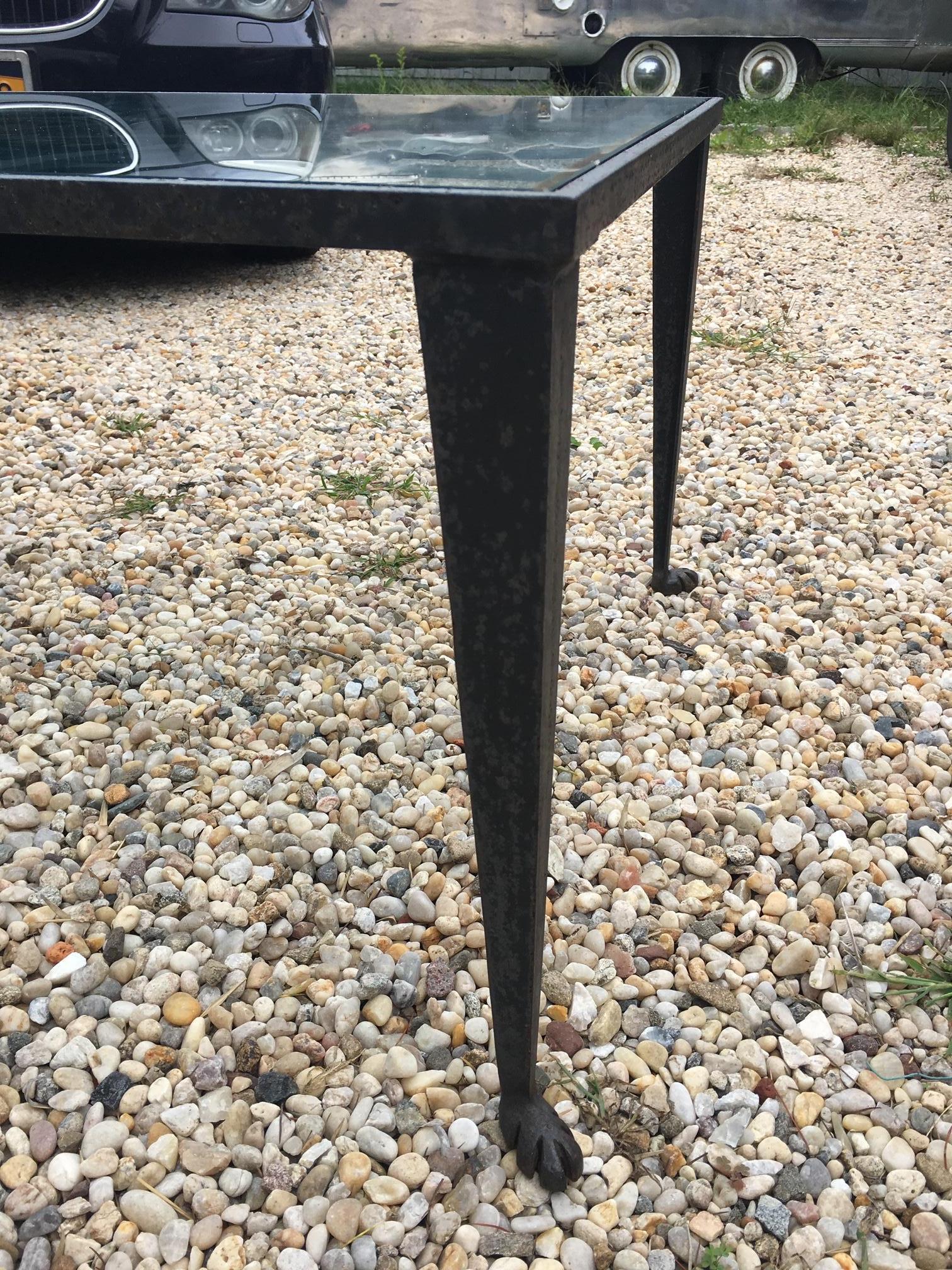 Late 20th Century Forged Iron and Glass Coffee Table by La Forge Francaise 3