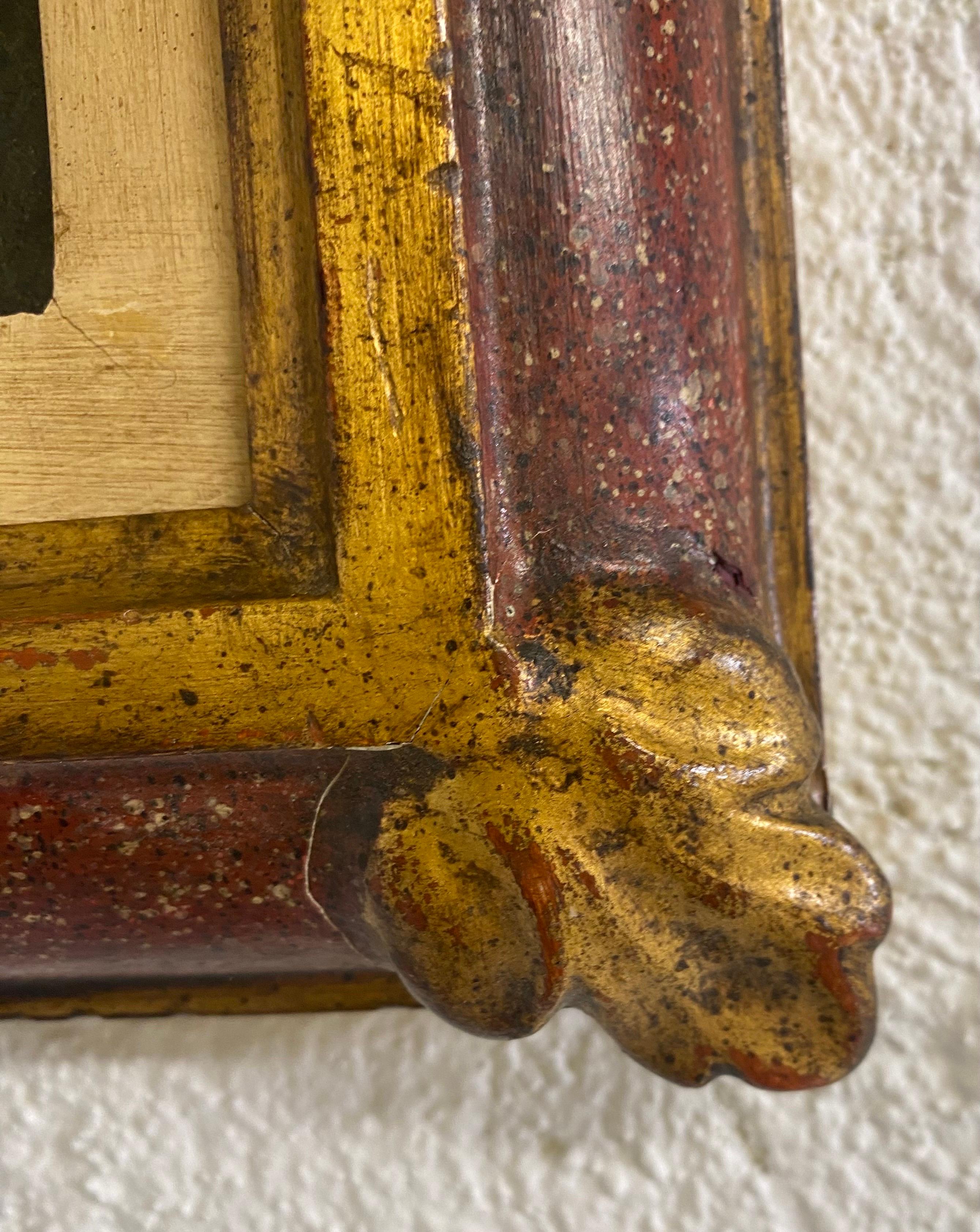 Fine XX secolo Ritratto di giovane donna su tavola incorniciato della fine del XX secolo. in vendita