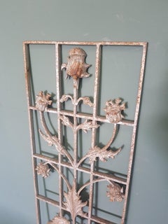 Late 20th Century French Cast Iron Doorwindow Grill or Fence
