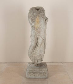 Late 20th Century French Cast Resin Lifesize Figure on Stand