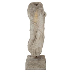 Late 20th Century French Cast Resin Lifesize Figure on Stand