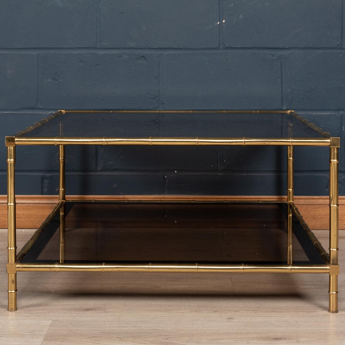 Bamboo Late 20th Century French Coffee Table by Maison Jansen, c.1970 For Sale