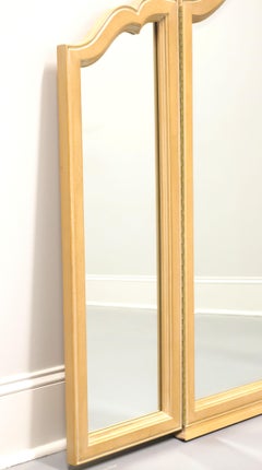 Late 20th Century French Country Whitewashed Distressed Tri-Fold Dresser Mirror