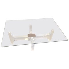 Late 20th Century, French Plexiglass and Light Coffee Table, 1970s