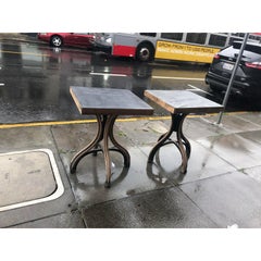 Late 20th Century French Rattan Square Side Tables