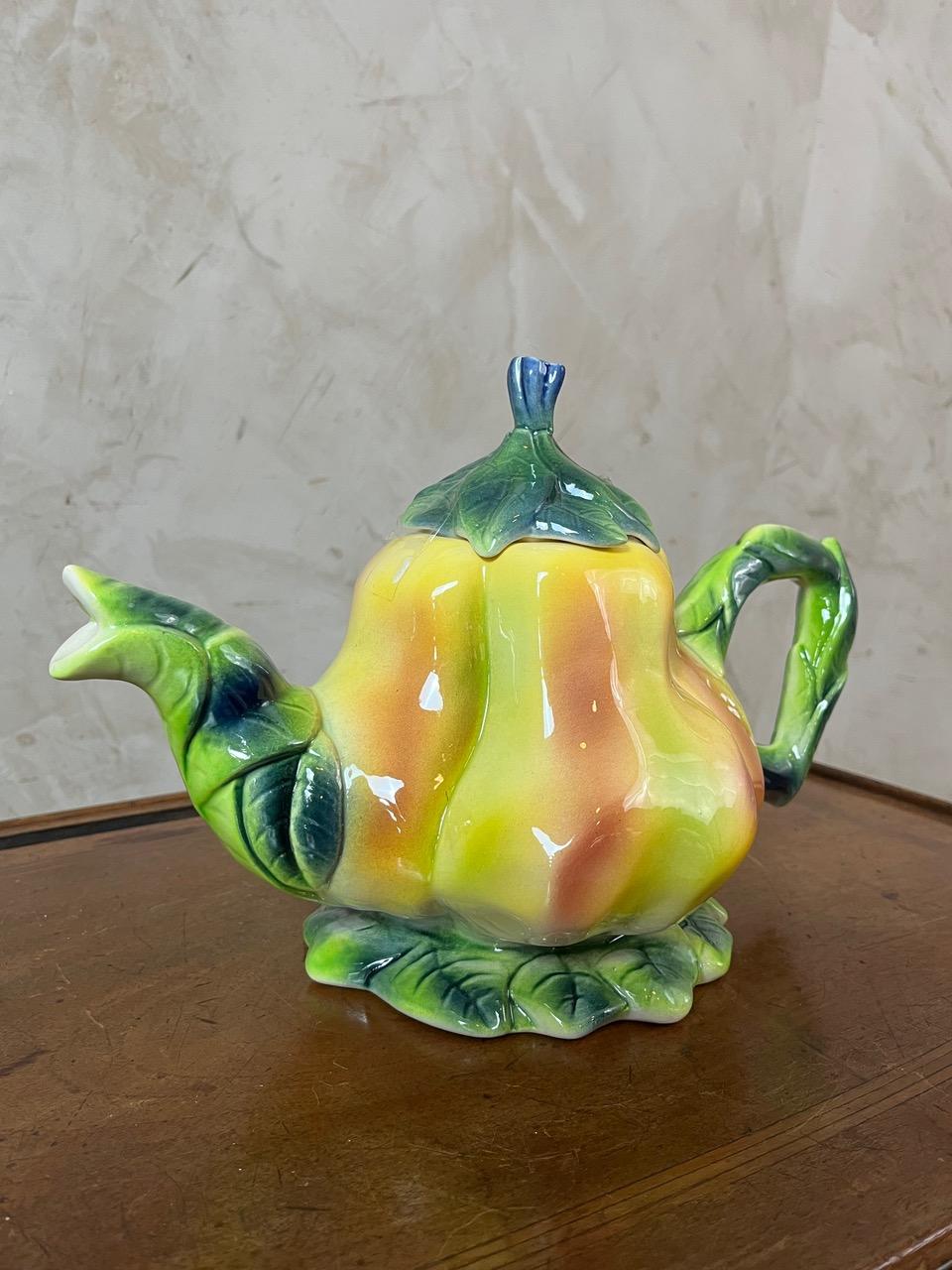 Late 20th century French St Clément Ceramic Tea-pot, 1960s For Sale 7