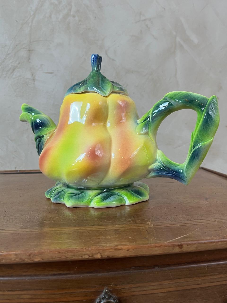 Late 20th century French St Clément Ceramic Tea-pot, 1960s For Sale 3