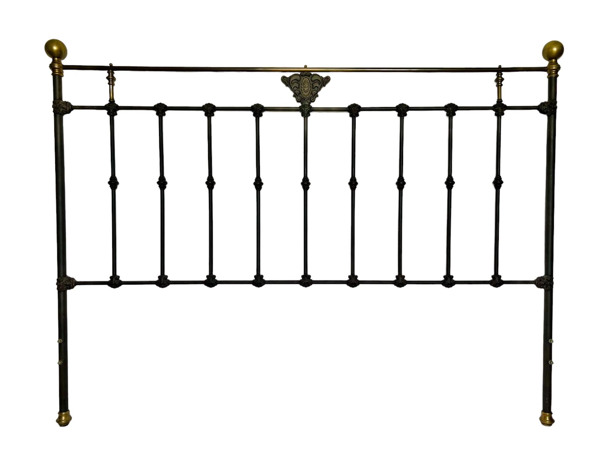 French Provincial Late 20th Century French Style Metal Headboard & Footboard