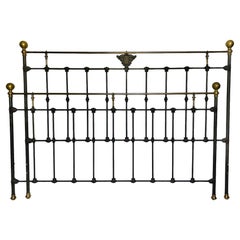 Late 20th Century French Style Metal Headboard & Footboard