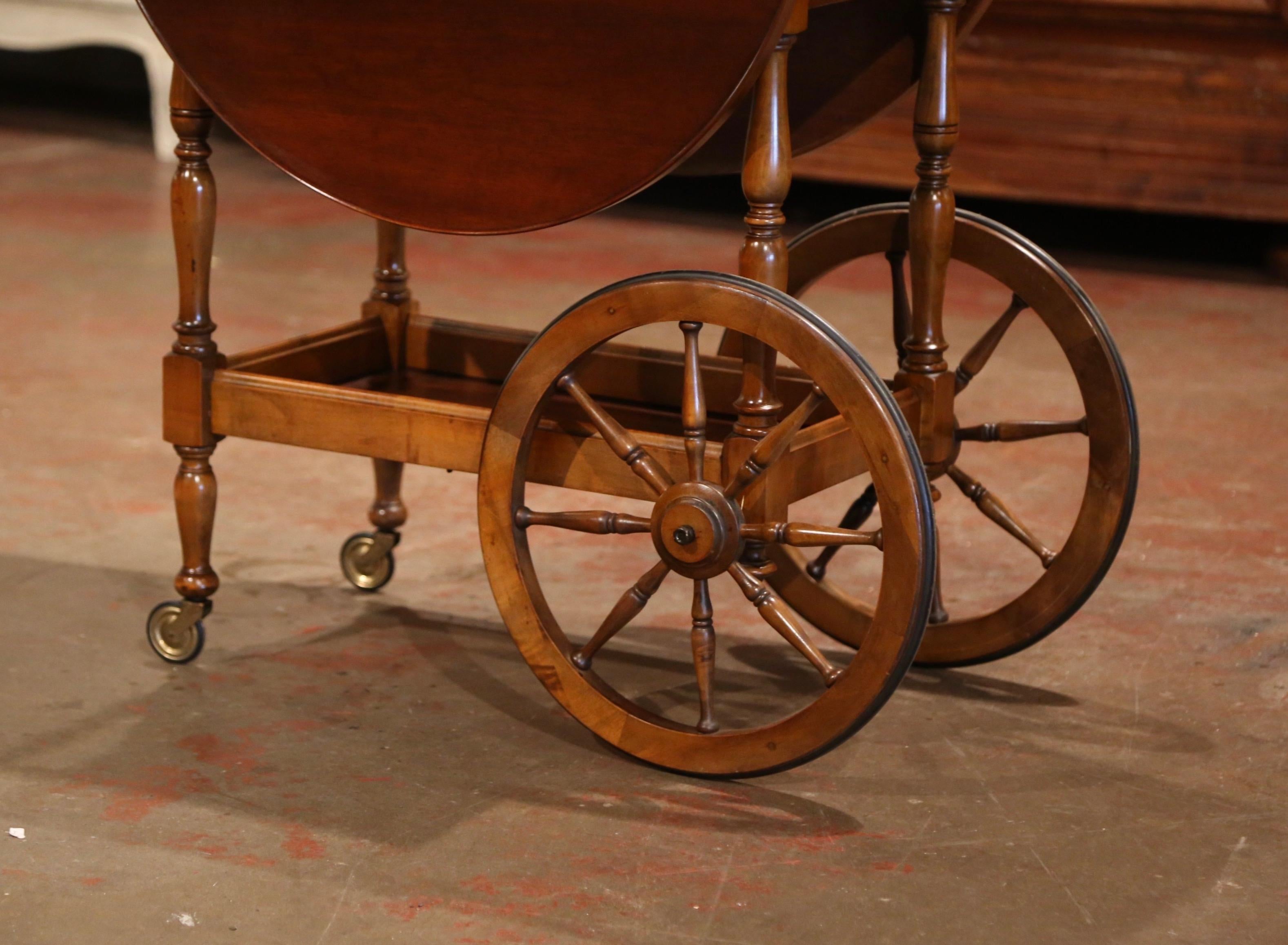 antique tea trolley on wheels