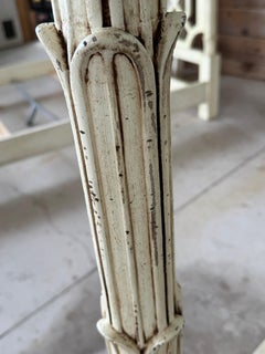 Late 20th Century Fretwork Queen Four Posted Canopy Bed in the Manner of Serge R