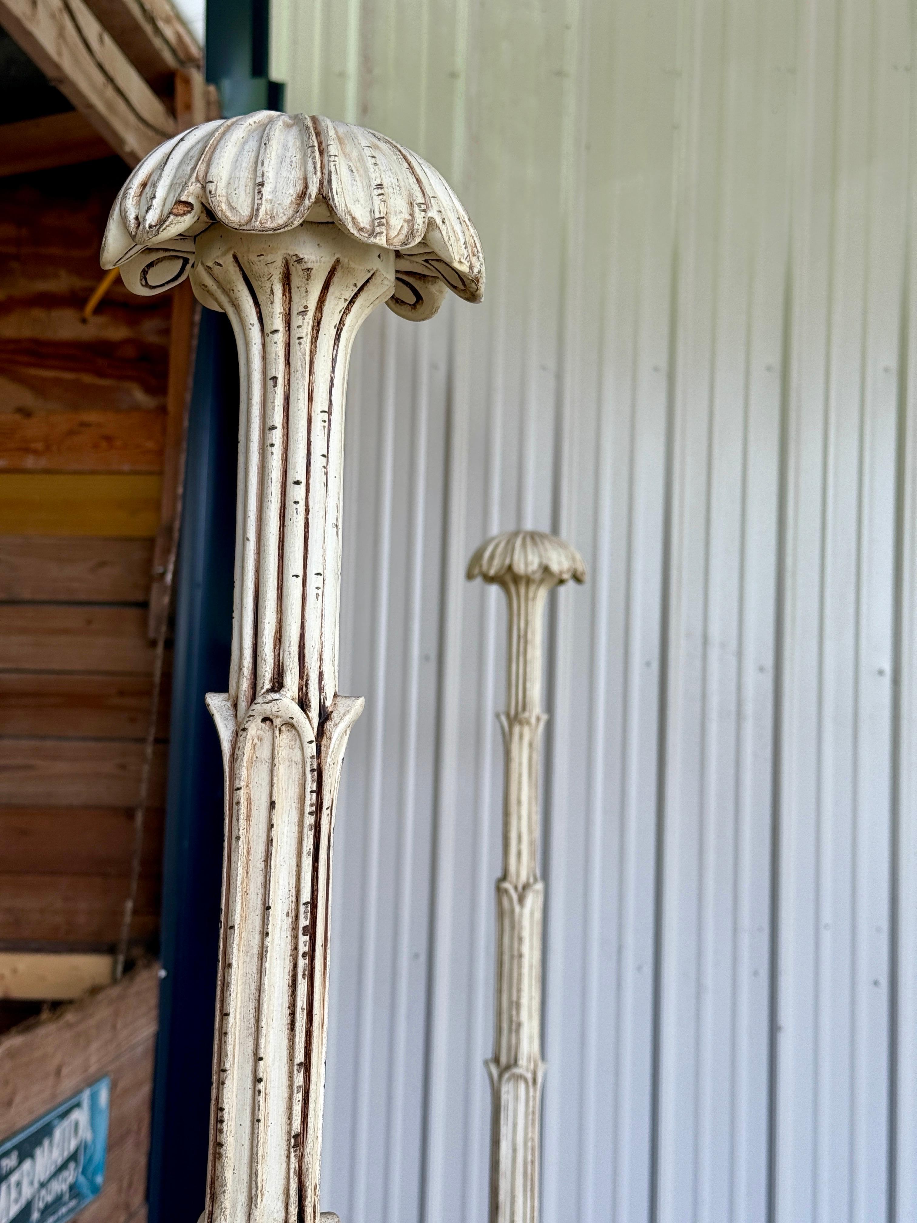 Late 20th Century Fretwork Queen Four Posted Canopy Bed in the Manner of Serge R For Sale 2