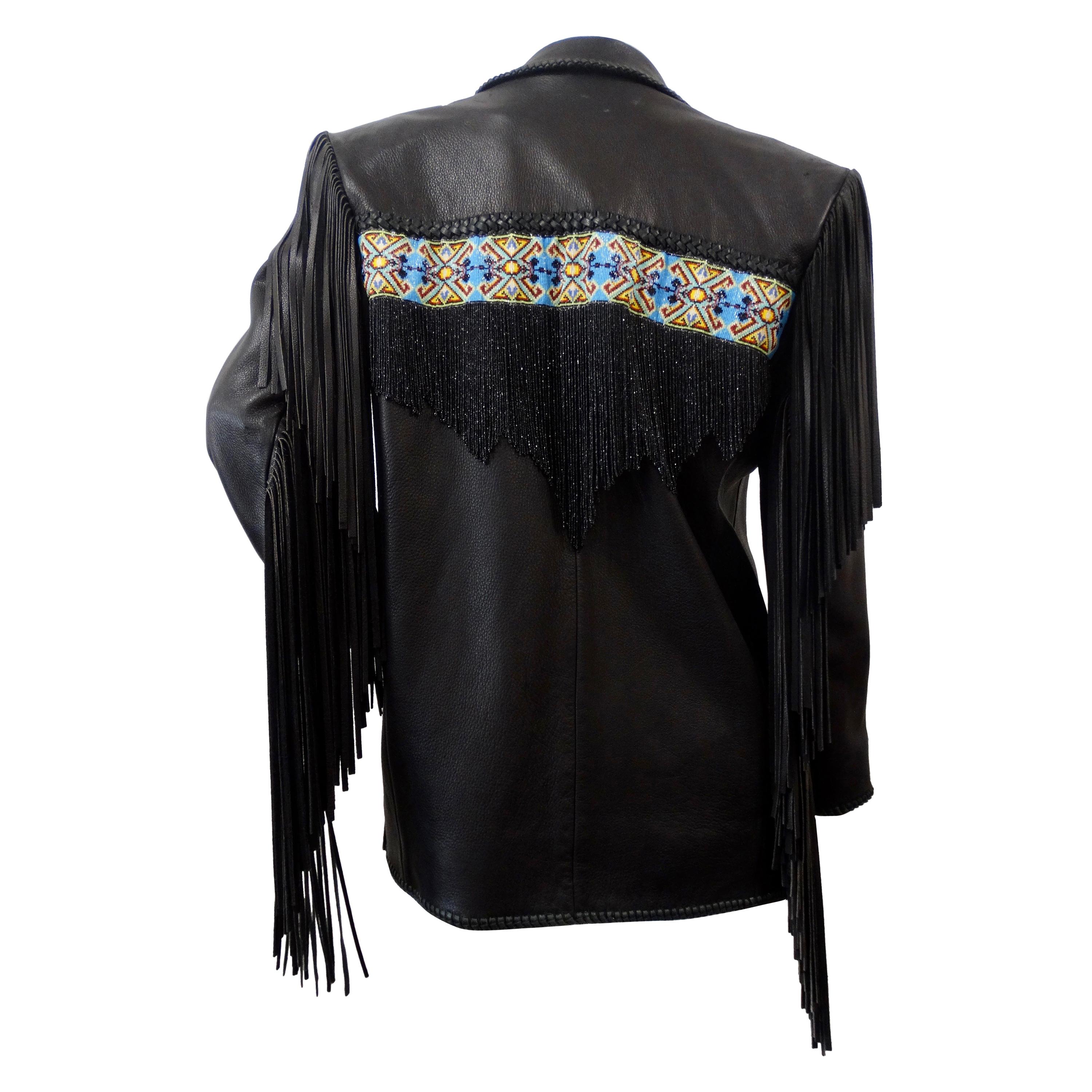 Fringe Leather Jacket Late 20th-Century 