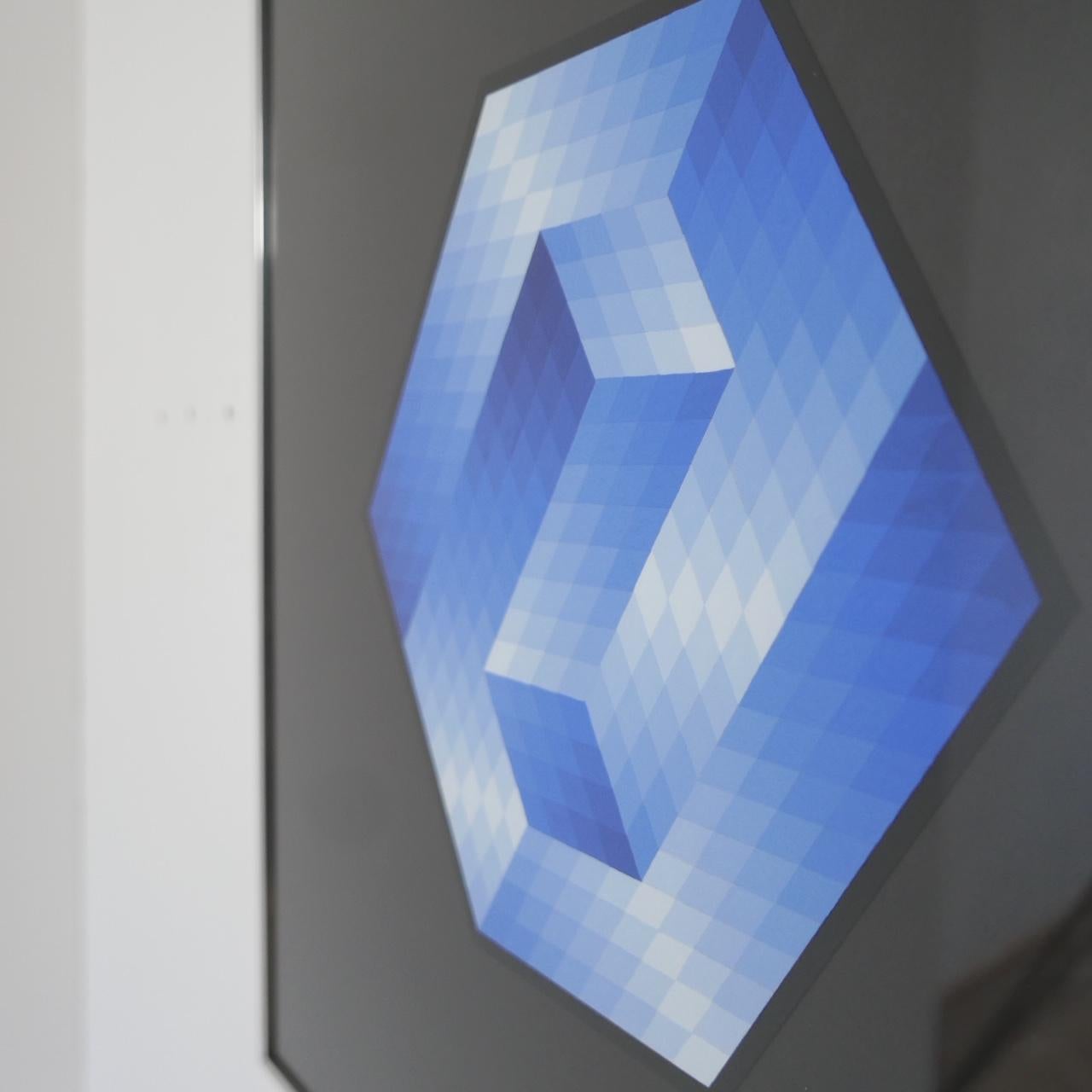 Geometrisches gerahmtes Kunstwerk des späten 20. Jahrhunderts im Zustand „Hervorragend“ im Angebot in London, GB